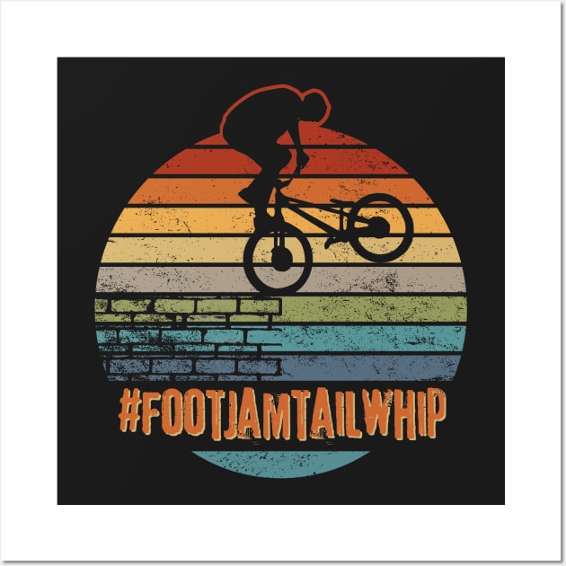 footjamtailwhip - bike TRIAL Streettrials sunset Wall Art by ALLEBASIdesigns